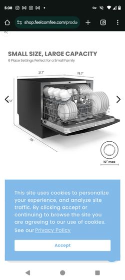 Comfee Countertop Dishwasher 