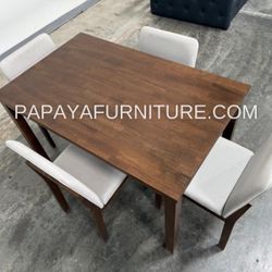 PROMOTION! 5-Pcs Dining Set, Wood Dining Set, 4 Chairs with Table, Kitchen Furniture, Casual dining room set, Matching Dining Chairs