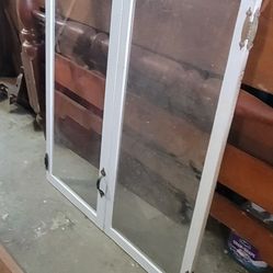 Set of Reclaimed Glass Pane Cabinet / Display Doors