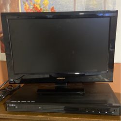 Hitachi Flat Screen Tv With A Insignia DVD Player No Remote