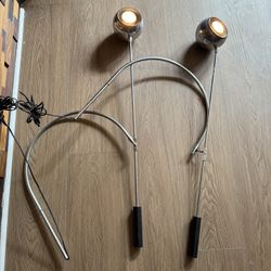 1970's Robert Sonneman Orbiter Wall Lamp Pair