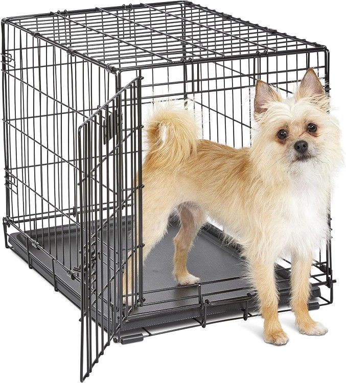 MidWest Homes Newly Enhanced Single Door iCrate Dog Crate 24" x 18" x 19"