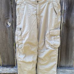 Carhartt Force Relaxed Fit Pants Men's 38x30 Tan Cargo Pants Work Flat Front -