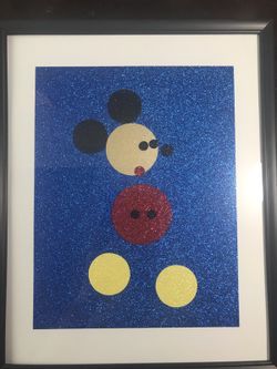 damien hirst Mickey Minnie glitter