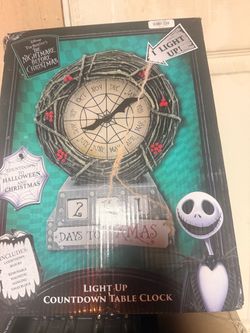 Nightmare Before Christmas Light Up Countdown Table Clock