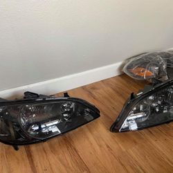 Smoch  OE Style JDM Driving Head Lights Lamps Set For 2004-2005 Honda Civic