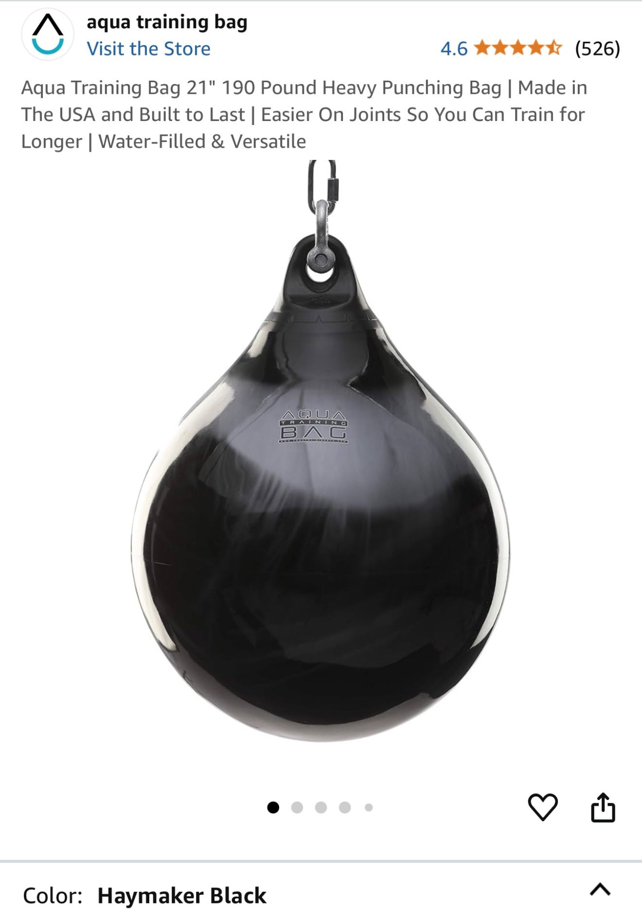 Aqua Bag 21” 190lb Water Boxing Bag