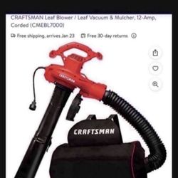 Craftsman 12-Amp Corded Leaf Blower Vacuum & Mulcher brand new