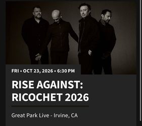 Rise Against Ticket (1)- Great Park, Irvine