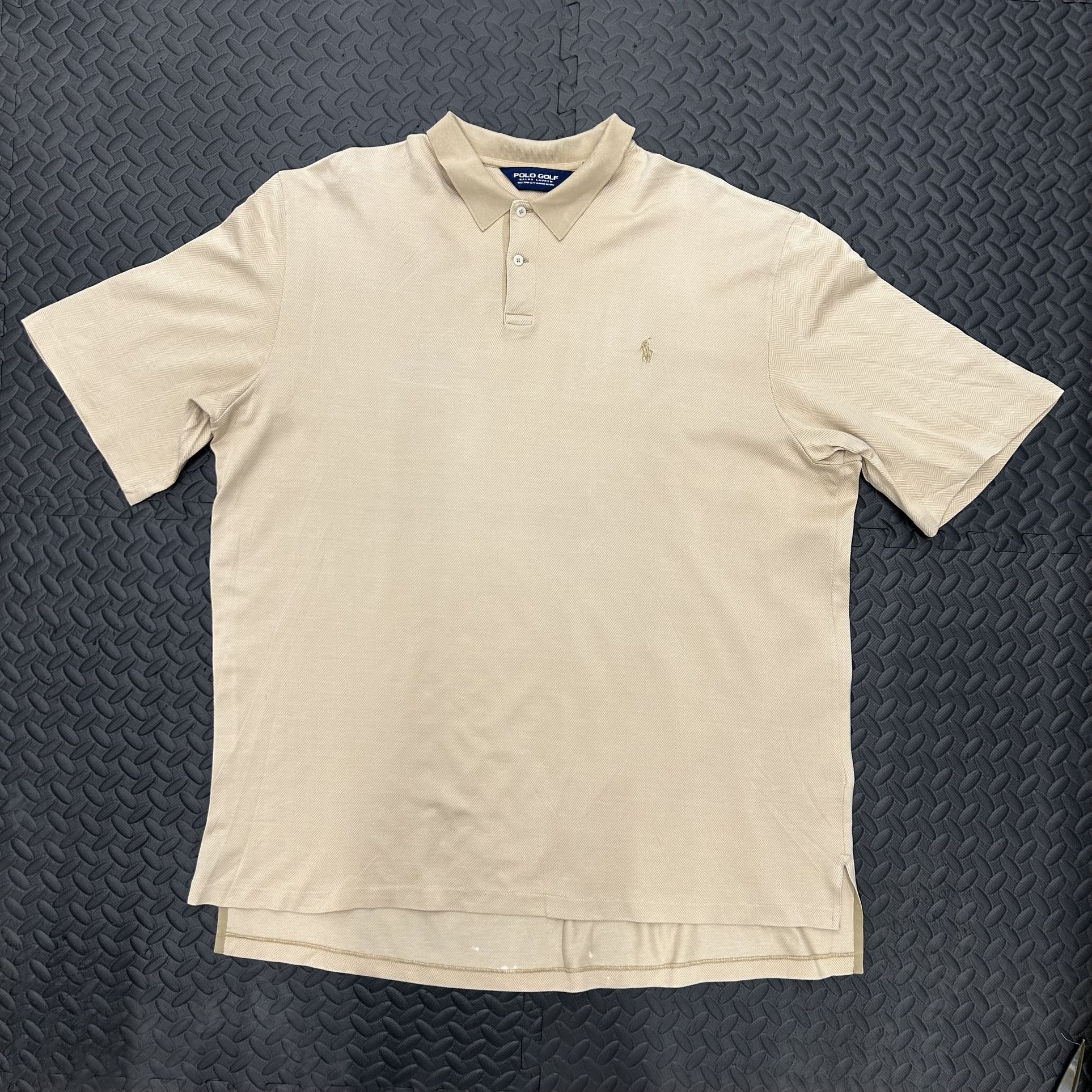 Vintage Polo Ralph Lauren Golf Polo Shirt Mens 2XL Pima Cotton Short Sleeve READ