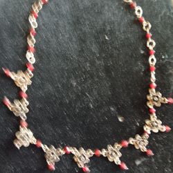 Silver and Garnet Necklace