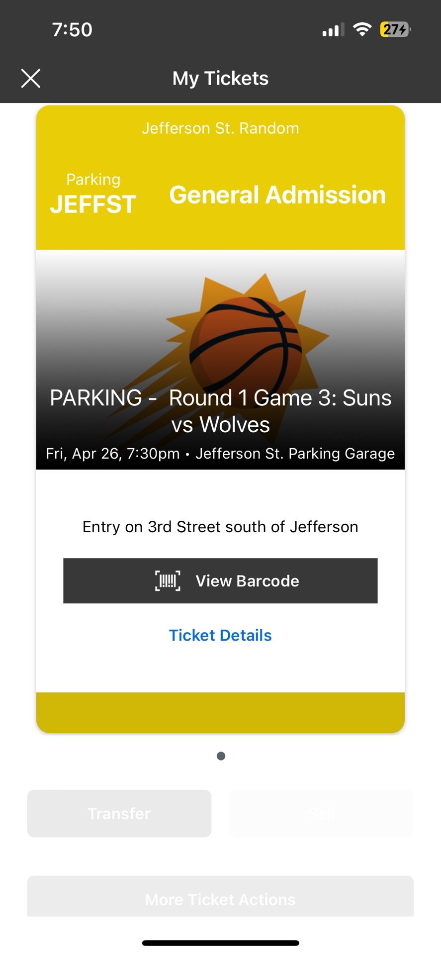 Parking Suns Vs Timberwolves Game 3 