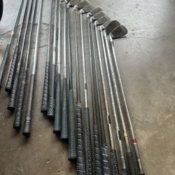 Golf Clubs. Irons And Hybrids