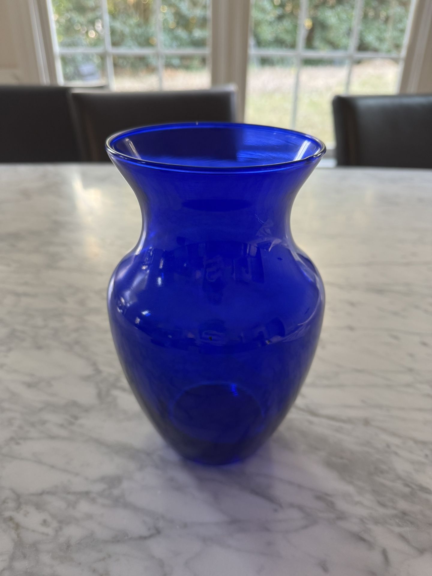 Blue 8" Glass Vase