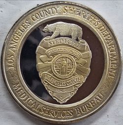 Los Angeles County Sheriff's Medical Services Challenge Coin Unc Gem
