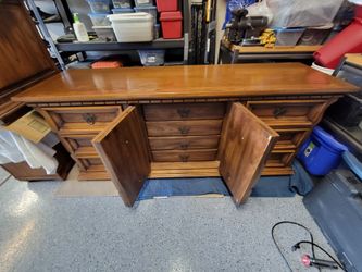 Antique dresser with matching vanity mirror