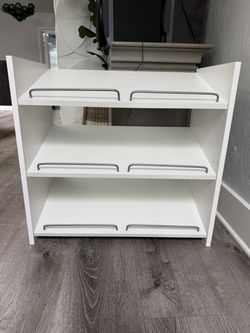 White 3-Tier Shoe Rack Organizer