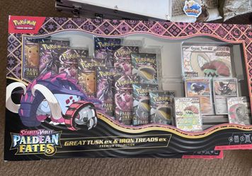 Pokemon Paldean Fates Great Tusk Ex & Iron Treads Ex Premium Collection