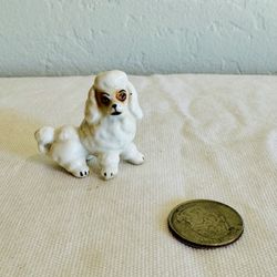 vintage bone china japan poodle miniature figurine
