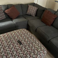 Gray Sectional Couch  