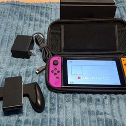 Nintendo switch with docking station,memory card,  case, Joycon grips and hdmi no trades cash only. 