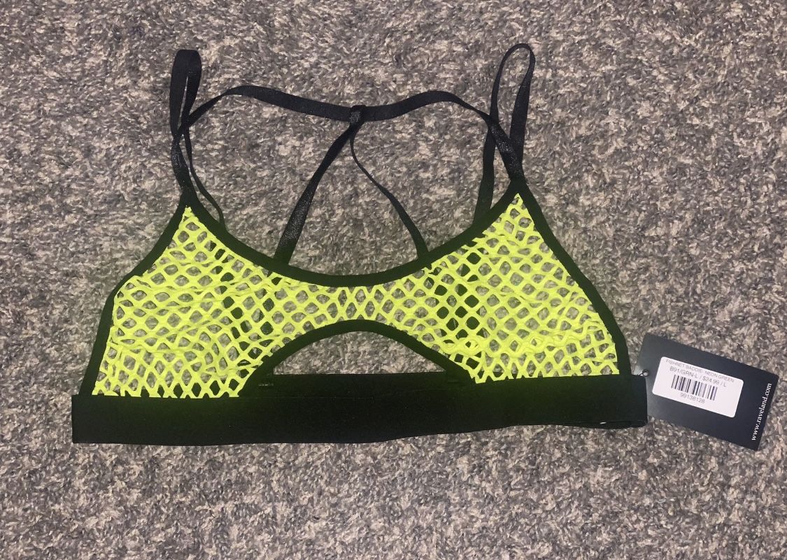 Neon Green Fishnet Top