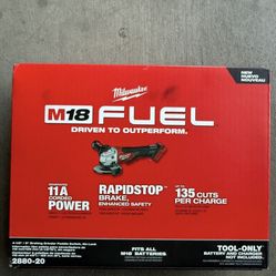 MILWAUKEE M18 Fuel Grinder 4-1/2" / 5" Braking Grinder Paddle Switch