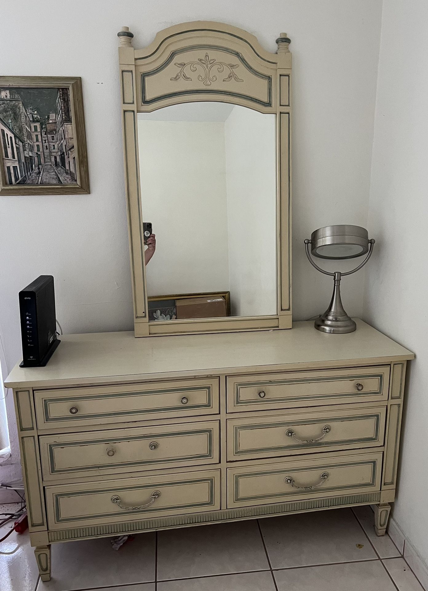 Bedroom Dresser, Desk And One Night Table