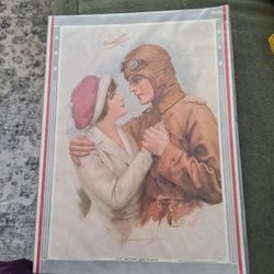 Antique Print,Just Before The Flight