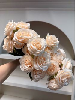 Faux Peach Roses