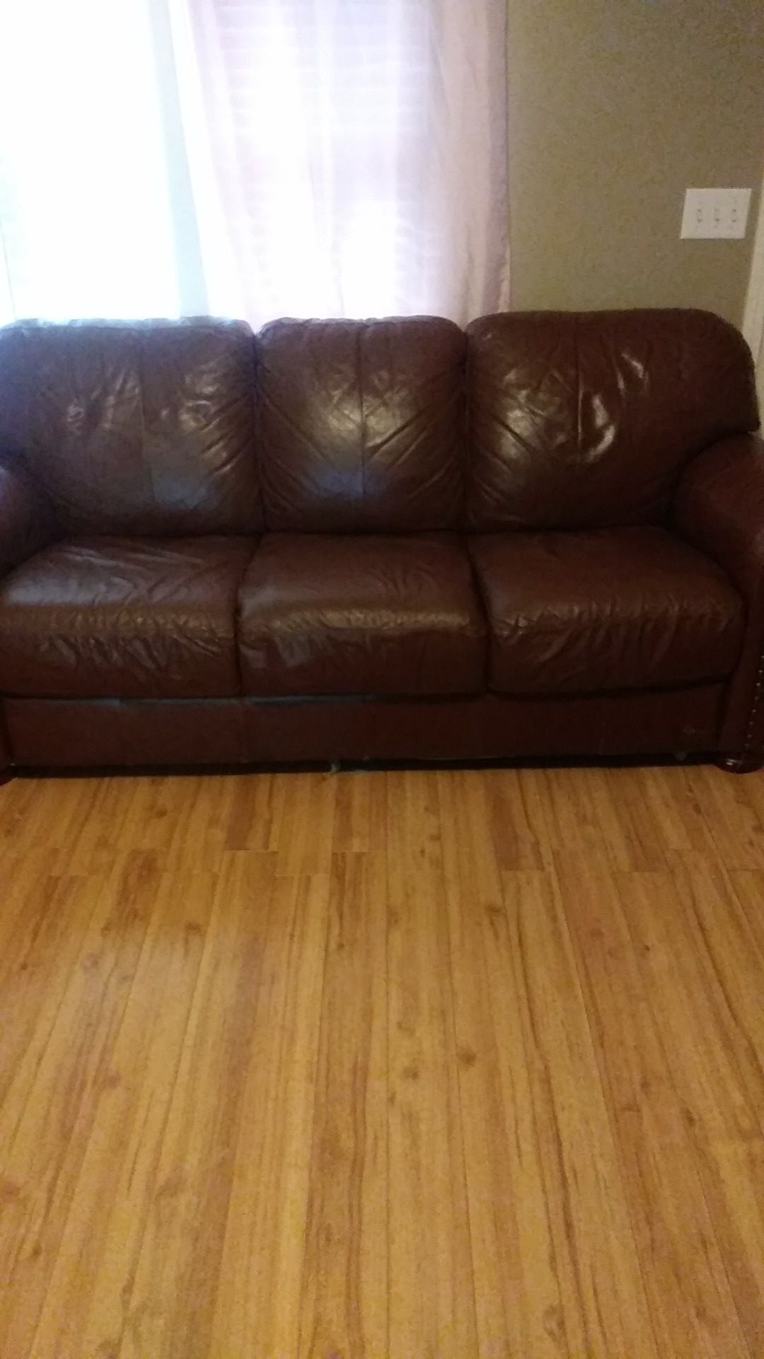 Love seat and sofa with chair and ottoman