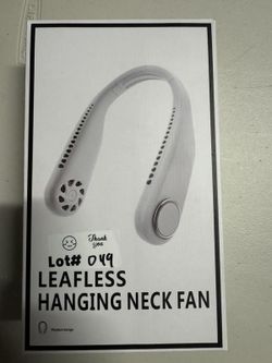 Leafless Hanging Neck Fan with Three-Speed LED and USB Charging