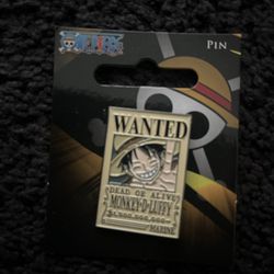 One Piece Monkey D. Luffy Wanted Poster Enamel Pin