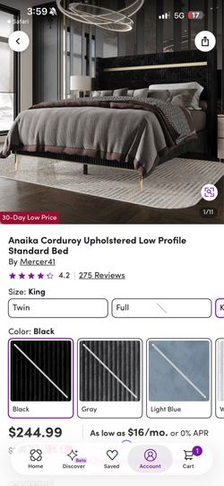 King Bed Set – Bed Frame, Metal Box Spring & Hybrid Mattress – $500 OBO
