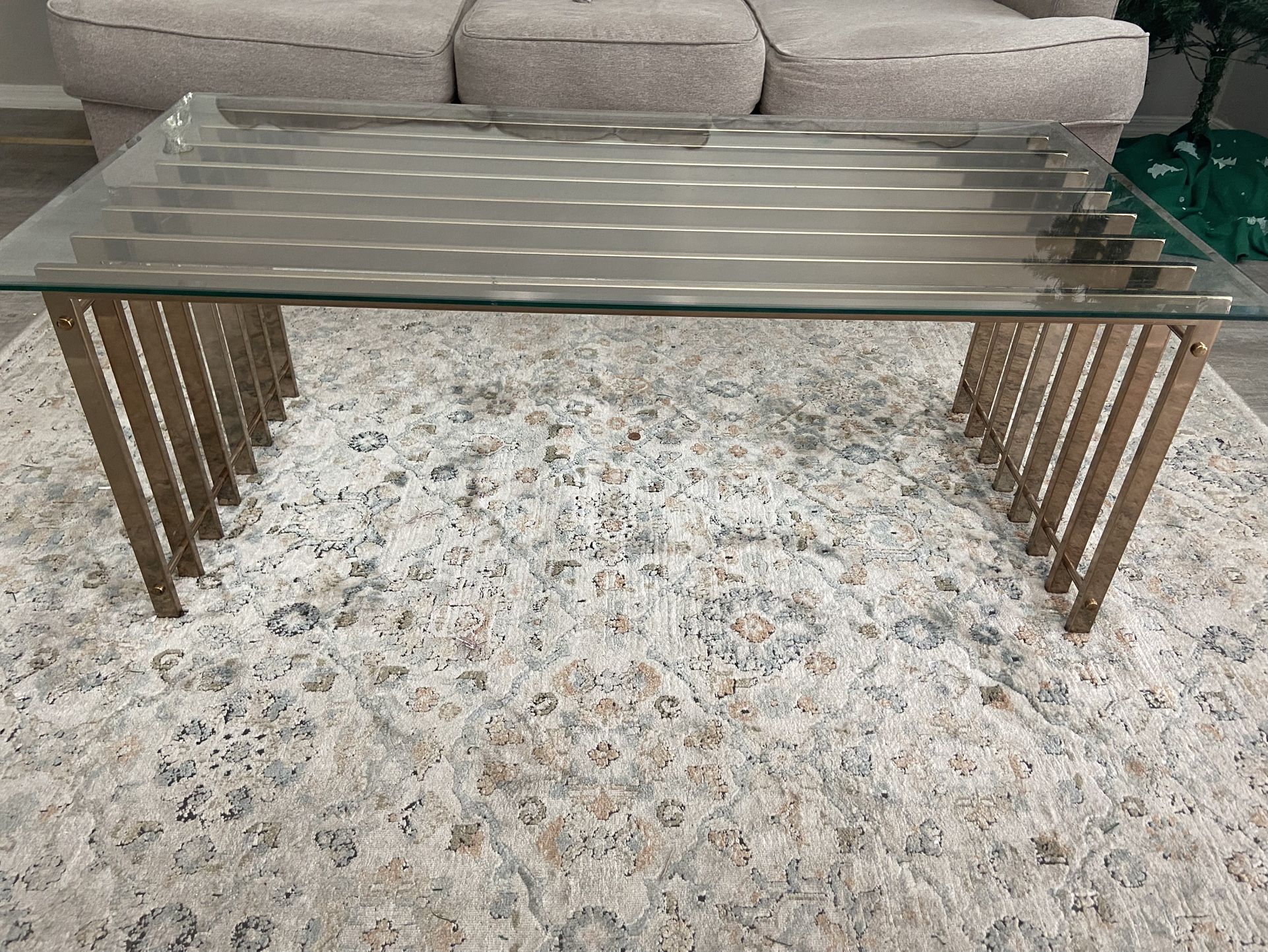 Glass Coffee Table Set