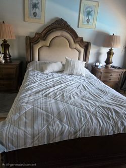 Six piece queen bedroom set $300.00