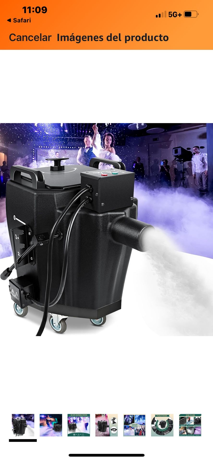 Dry Ice Fog Machine – 3500W Low Fog Machine with Movable Pulley and Tube, Perfect for Stage Party Effect, Halloween, Wedding, Special Events, Christma