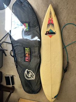 HWS Diamond Custom Shortboard Surfboard with Travel Bag
