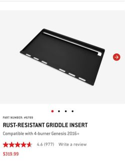 Weber Grill Griddle Insert— Sell 1PM