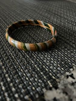 Multicolor Striped Bangle Bracelet