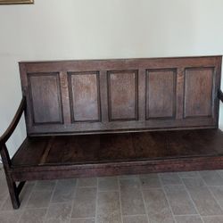 Solid Wood Antique Settler bench