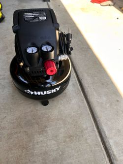 Shop Husky 3 Gal. 120 PSI Portable Electric Oil-Free Light Duty Pancake Air Compressor with Fold Down Handle and 1-Quick Coupler