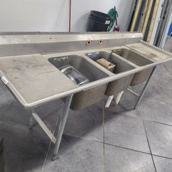 Commercial Restaurant 3 Compartment Sink 3 Well Stainless Steel