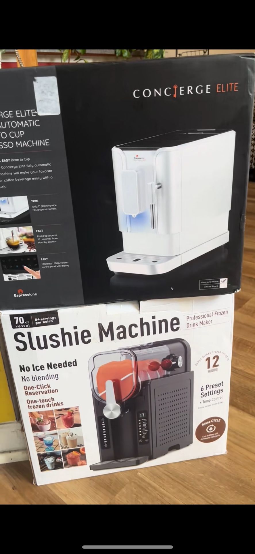 Slushy machine, and espresso machine
