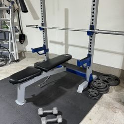 FitnessGear Bench, Bar And Weights