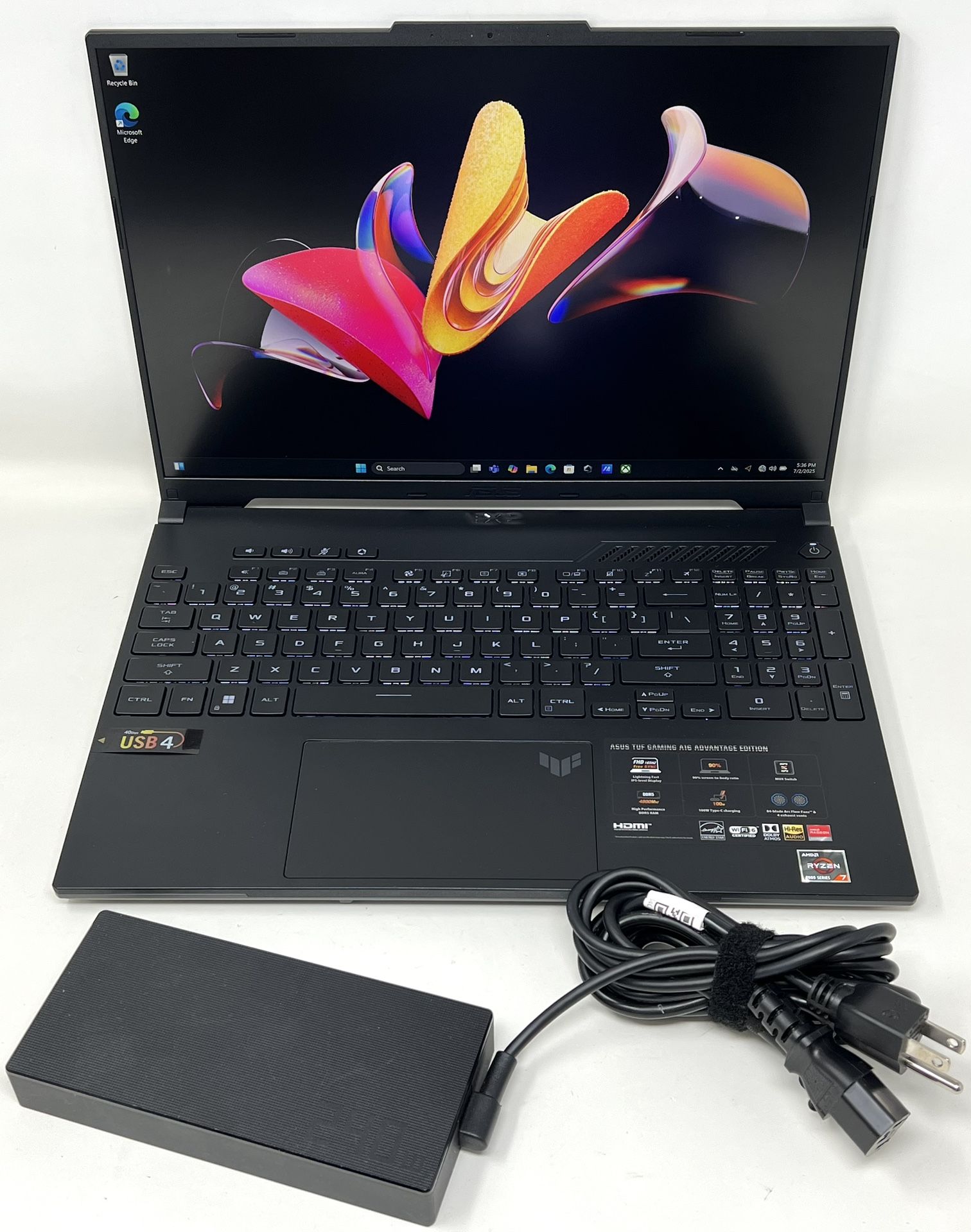 Asus FA617 TUF Gaming A16 16" 16GB 512GB SSD AMD Ryzen 7 7735HS Win 11 H Laptop