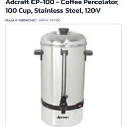 100 Cup Coffee percolator 