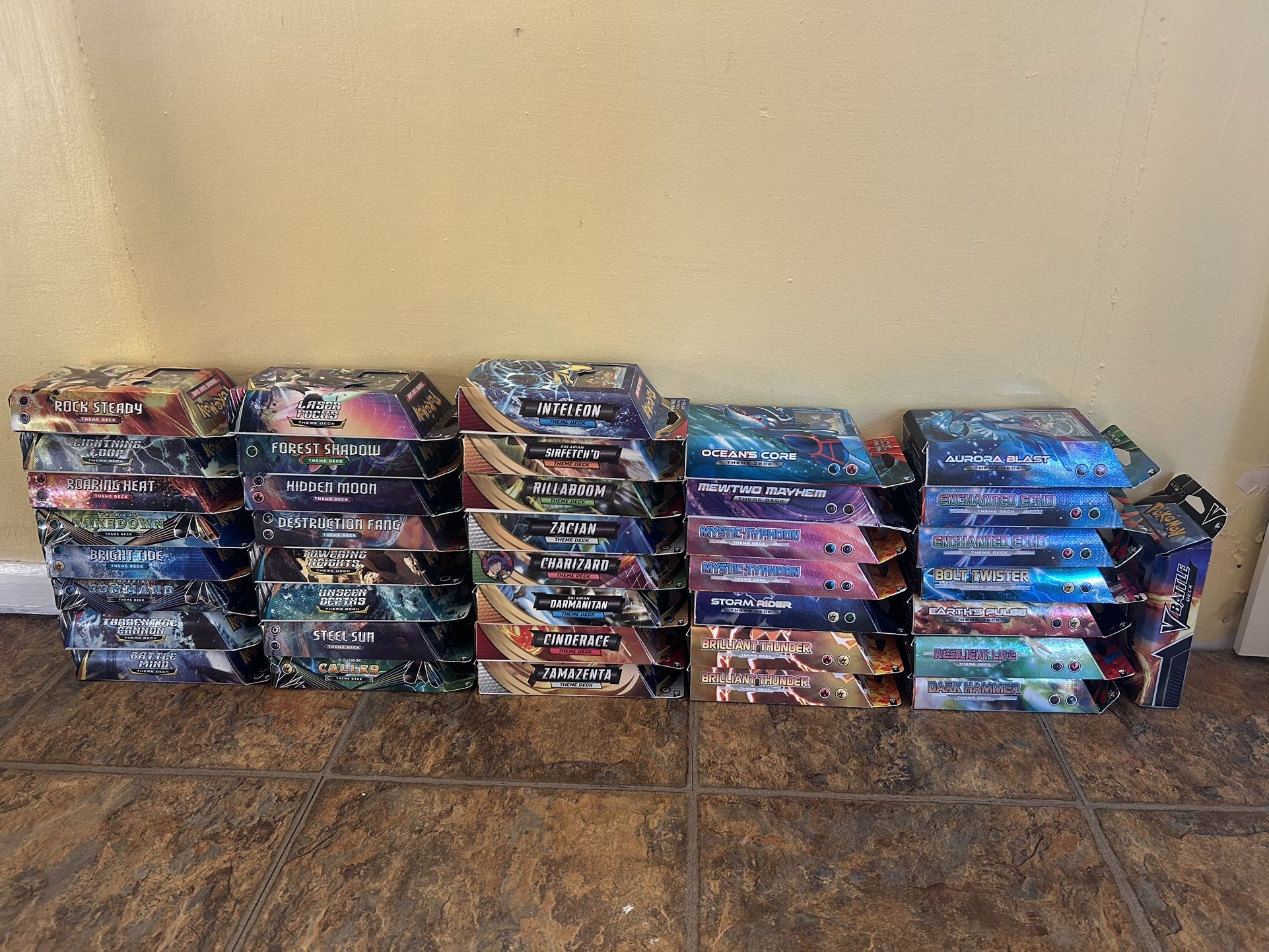 Lot Of 39 Pokemon Trading Card Game Theme Decks