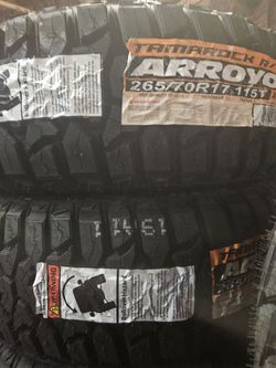 265-70-17 !!! ARROYO TAMAROCK R/T !!! $540 LAS 4 LLANTAS MONTADAS Y BALANCEO INCLUIDO 👌