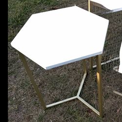 Gold Hexagon side table